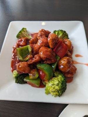 Sweet & sour pork at Veggie Garden in Mountain View