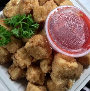 amazing salt and pepper tofu appetizer  at Veggie Garden in Mountain View