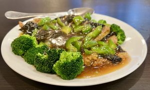 Sweet and Sour Vegetarian Fsh  at Veggie Garden in Mountain View
