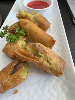 Curry spring rolls  at Veggie Garden in Mountain View