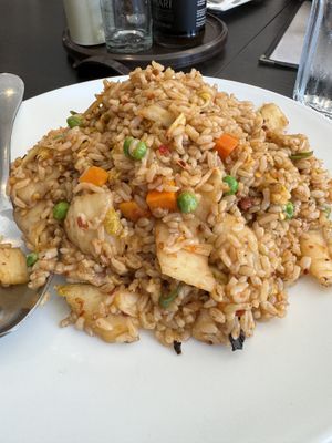 Kimchi brown fried rice  at Veggie Garden in Mountain View