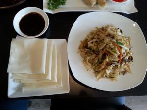 Mu-shu veggies at Veggie Garden in Mountain View