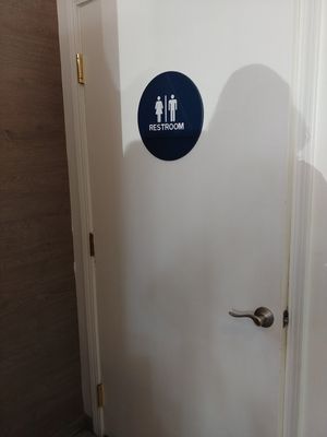 Restroom: only one and no baby changing station at Veggie Garden in Mountain View