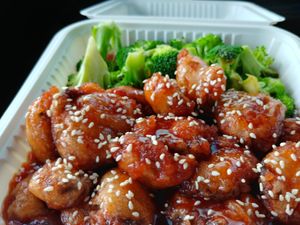 $11.95 E25 Crispy Sesame Chicken (rice not included, extra $2): Not very good, tasted like a weird sweet and sour dish, sad, sesame chicken is a favorite. Overpriced at Veggie Garden in Mountain View