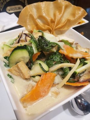 Thai green curry at Veggie Garden in Mountain View