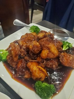 Orange chicken at Veggie Garden in Mountain View