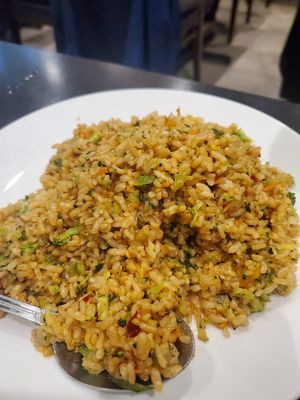 Veggie fried brown rice at Veggie Garden in Mountain View
