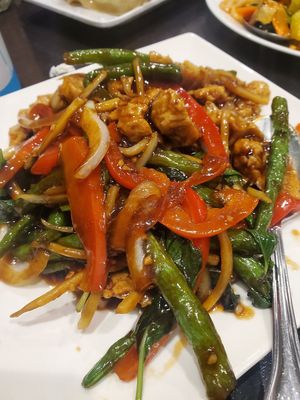 Thai basil chicken at Veggie Garden in Mountain View