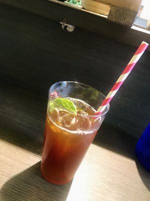 Earl grey kombucha  at Base Island Kitchen in Osaka