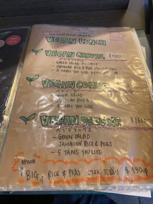 menu   at Base Island Kitchen in Osaka