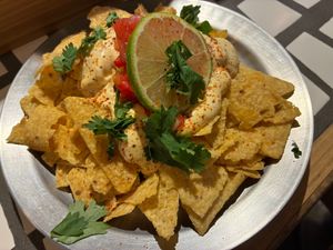 Nachos: chips were a let-down at Base Island Kitchen in Osaka