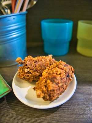 Avo and Seaweed Vegan Nuggets. at Base Island Kitchen in Osaka