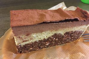 Tiramisu with mint at Base Island Kitchen in Osaka