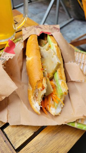 The vegan banh mi at Hanoi Vibes Hostel & U Bread in Hanoi