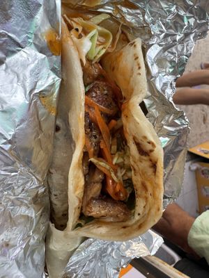 Vegan chicken wrap (soya chicken)  at Bang Dun Rai Lay Chicken Kebab in Krabi