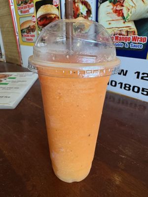 Papaya smoothie (papaya & ice)  at Bang Dun Rai Lay Chicken Kebab in Krabi