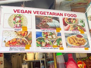 vegan options  at Bang Dun Rai Lay Chicken Kebab in Krabi