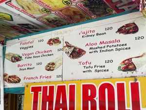 vegan options  at Bang Dun Rai Lay Chicken Kebab in Krabi