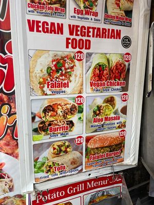 vegan options  at Bang Dun Rai Lay Chicken Kebab in Krabi
