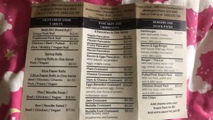 Menu 1  at Crepe N Roll in Wellington Point