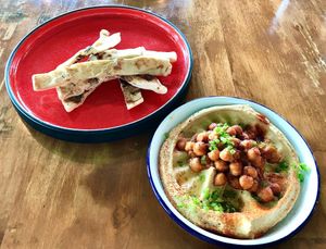 Chole hummus at Republic Adda in Dubai