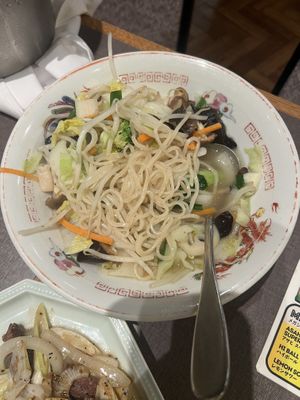 vegetable noodle  at Golden Tiger Udagawacho in Tokyo