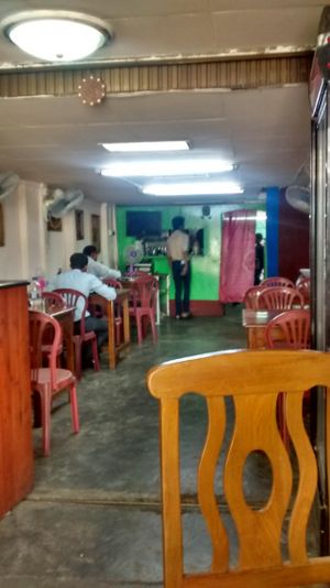 inside the restaurant at Nepali Food House in Yangon