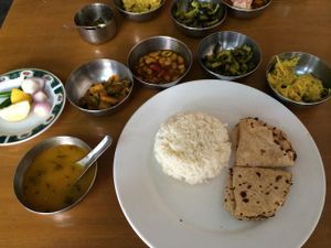 Thali set at Nepali Food House in Yangon