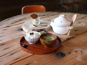 RICE&MISO SOUP SET  at BOBO. in Toyama