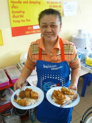 Meet the cook owner, a proud twenty plus years vegan. at Jay - City Center in Udon Thani