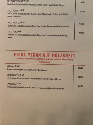 Vegane Auswahl  at L‘Ultima Trattoria in Oberstdorf