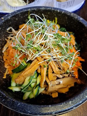 Tofu dol sot bibimbap at Bento Bab - Commercial Street in East London