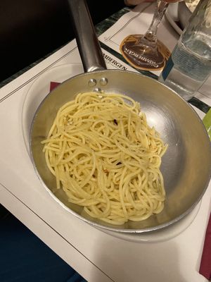 Spaghetti aglio olio e peperoncino 🌶️   at Connery in Turin