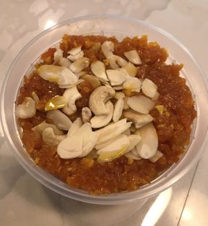 Gajar Halwa (carrot cake)  at Thaal in Schererville
