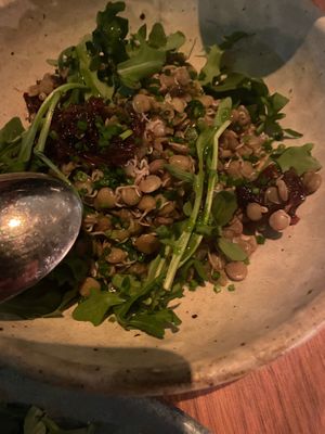 Sprouted Lentils with Orange Marmelade at Luminosa in Asheville