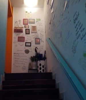 Wall of comments at Nishta at Nishta in Zagreb