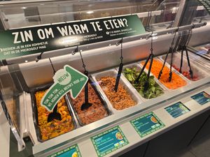 salad bar at Picadeli - Esso Minderhout in Hoogstraten