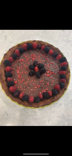 Organic chocolate tart at Lovin' Every Bite in Crossville