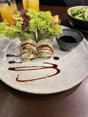 „Almost Nude“ mit hausgemachten Tofu  at ChiMi Restaurant in Borken