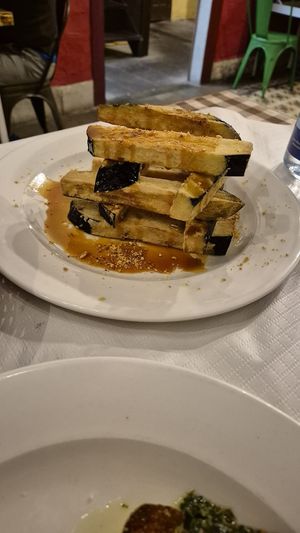 Berenjena a la miel de palma at Restaurante La Hierbita in Tenerife