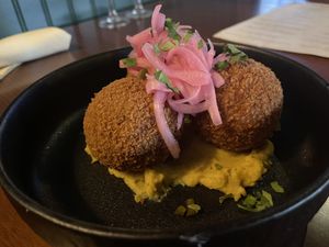 Papas huacaina   at Marian Cocktails and Kitchen in Raleigh