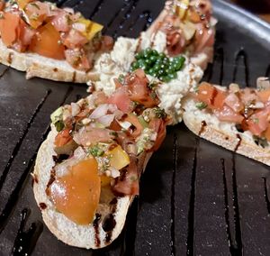 Bruschettaa  at Marian Cocktails and Kitchen in Raleigh