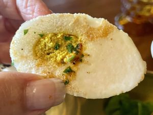 There’s that vegan hard boiled egg  at Marian Cocktails and Kitchen in Raleigh