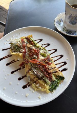 Mediterranean omelet  at Marian Cocktails and Kitchen in Raleigh