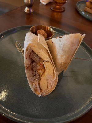 Breakfast burrito  at Marian Cocktails and Kitchen in Raleigh