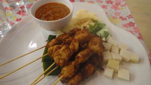 Royal Satay (6 sticks) at Loving Hut in Central Singapore