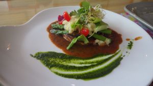Chicken chop portobello  at Loving Hut in Central Singapore