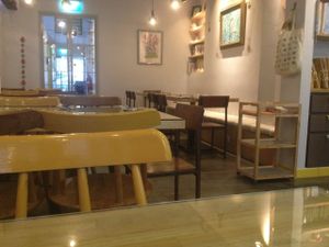 Dining room at Loving Hut in Central Singapore