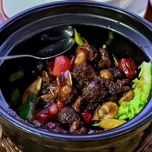 Lion Mane Shrooms Claypot at Loving Hut in Central Singapore