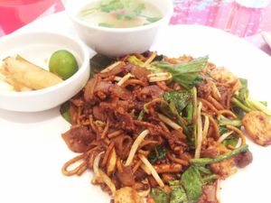 Char Kuay Teow (Fried Rice Noodles)  at Loving Hut in Central Singapore